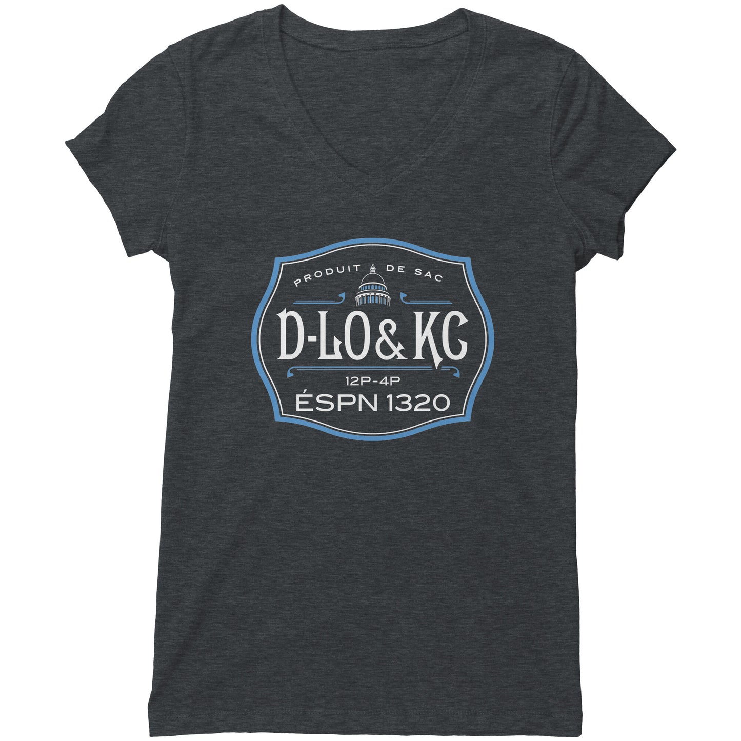 Bleu: Black Bottle Girls V-Neck