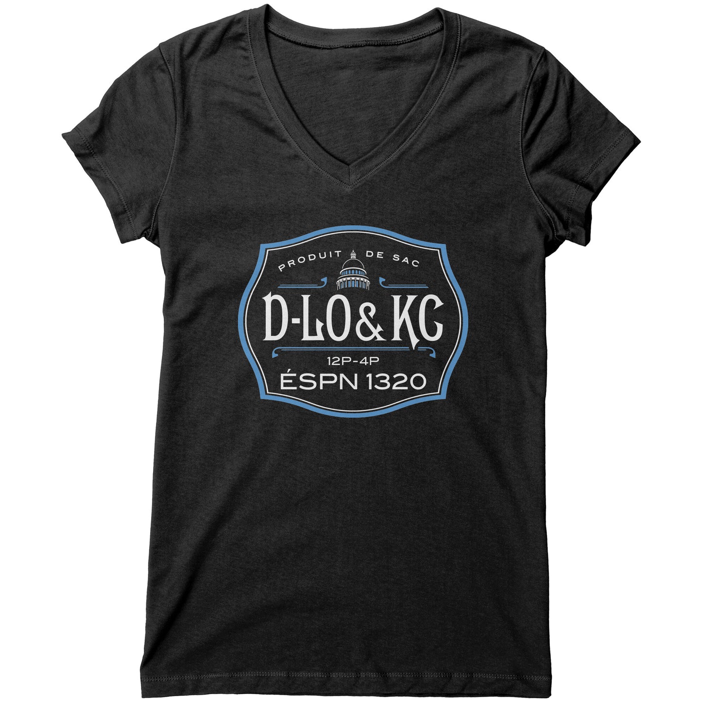 Bleu: Black Bottle Girls V-Neck