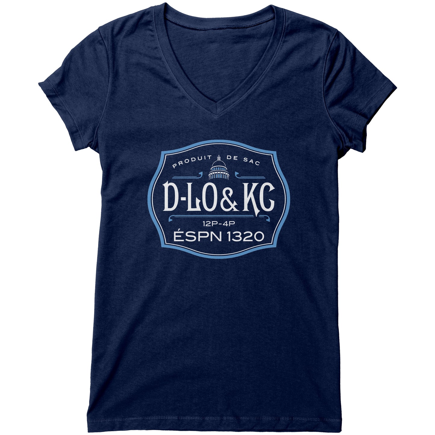 Bleu: Black Bottle Girls V-Neck