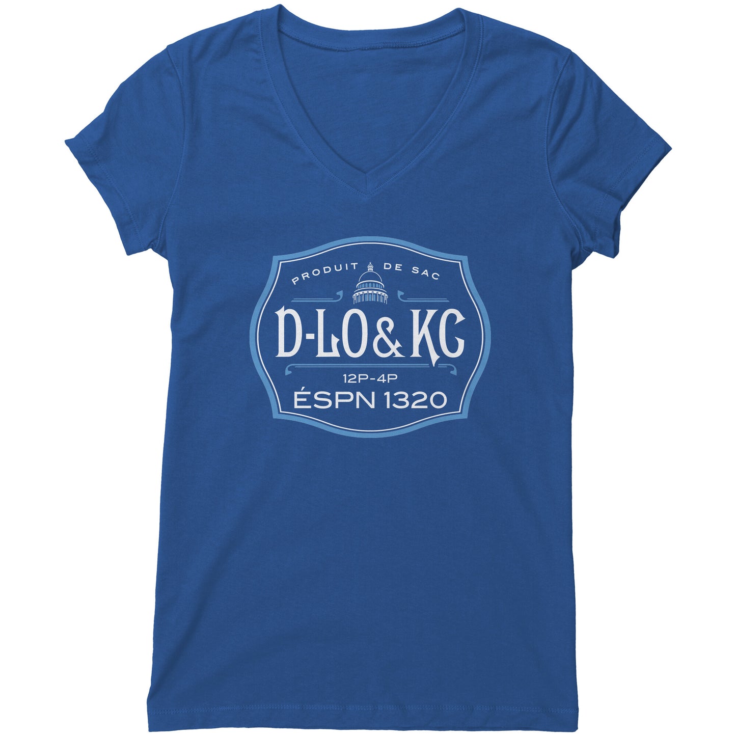Bleu: Black Bottle Girls V-Neck
