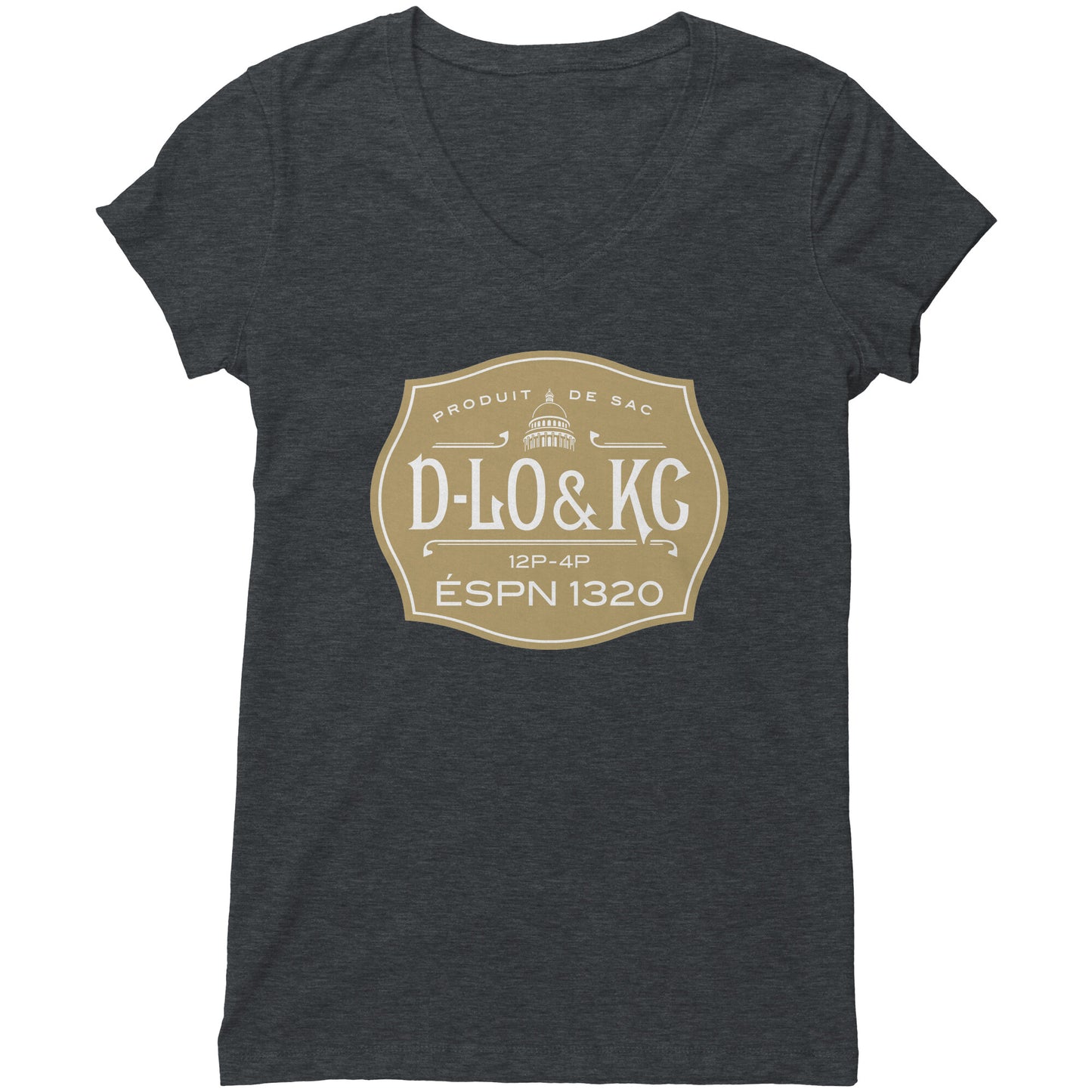 Gold Luxe: Black Bottle Girls V-Neck