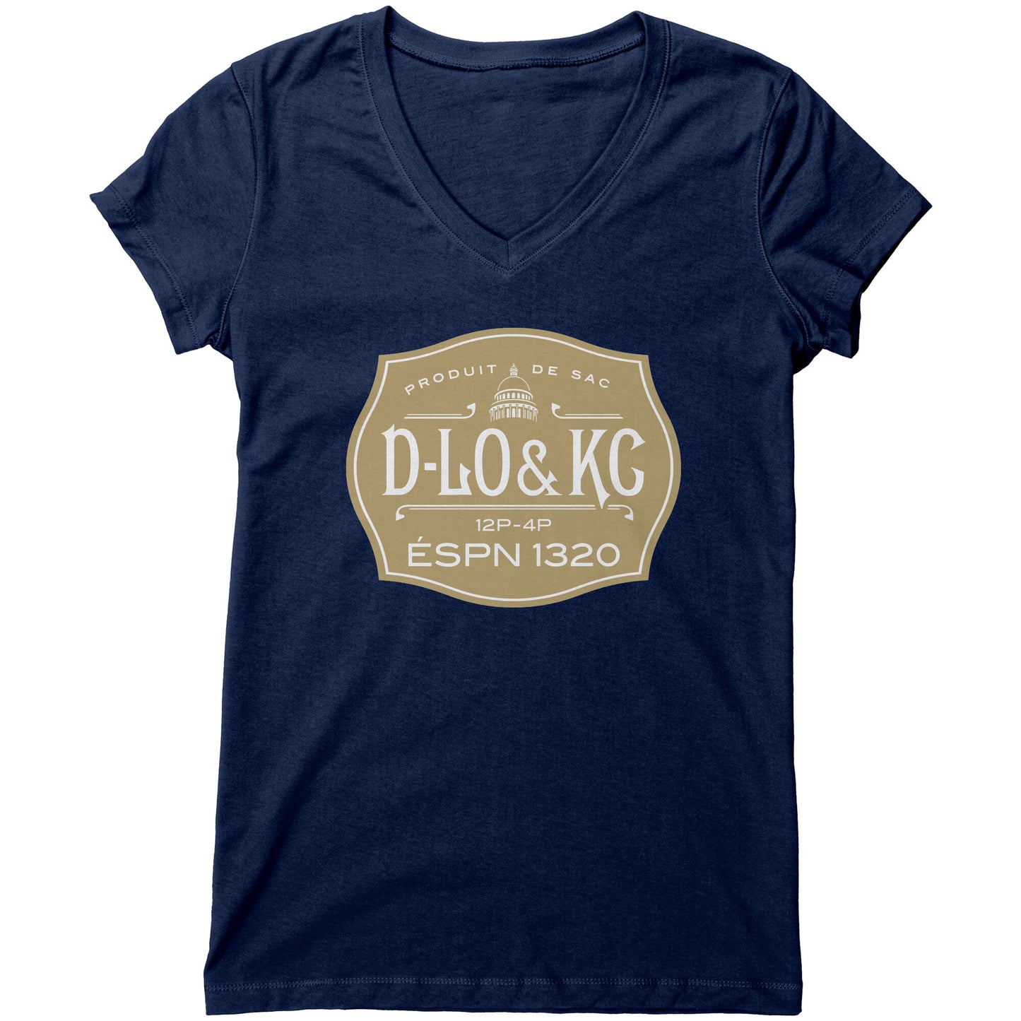 Gold Luxe: Black Bottle Girls V-Neck