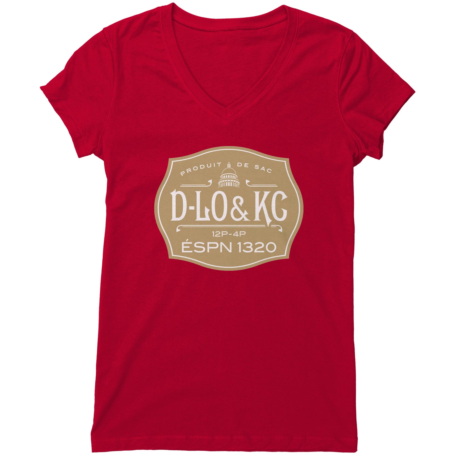 Gold Luxe: Black Bottle Girls V-Neck