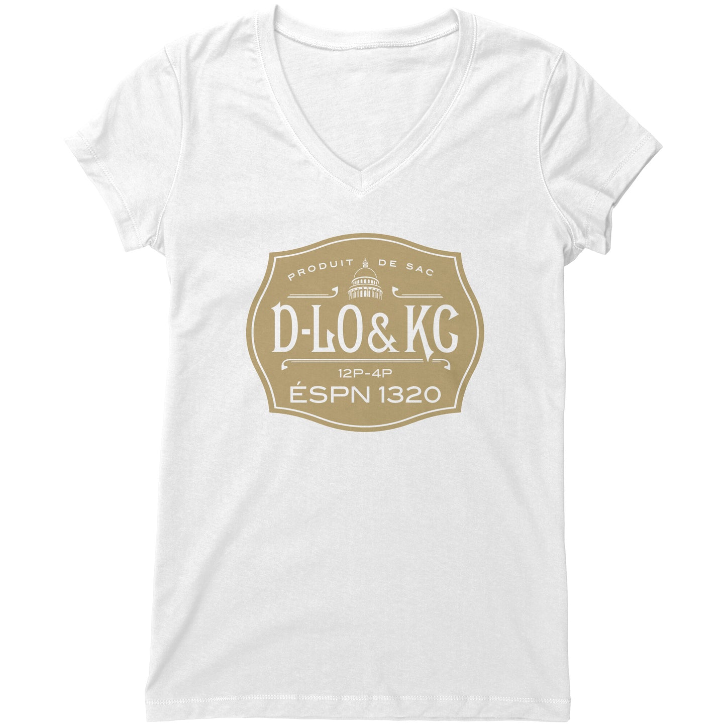 Gold Luxe: Black Bottle Girls V-Neck