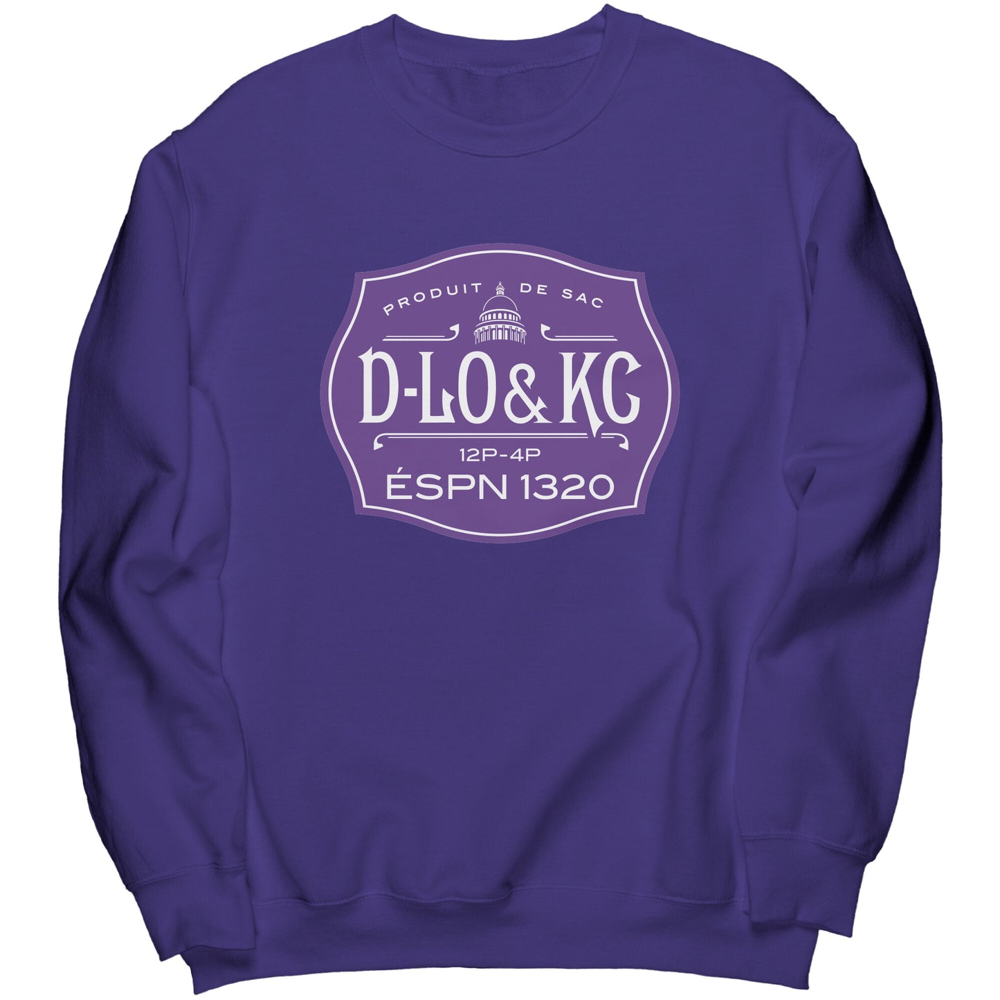 Purple Luxe: Black Bottle Crewneck