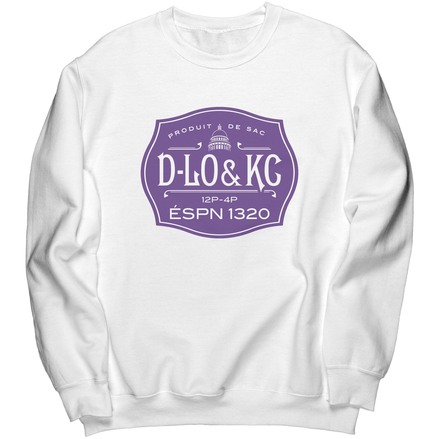 Purple Luxe: Black Bottle Crewneck